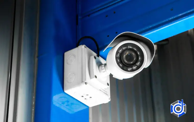 نصب دوربین مداربسته اصفهان روی سطحی به رنگ آبی