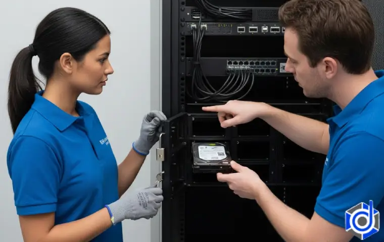 آقایی در حال توضیح دادن به خانم در مورد قرار دادن هارد داخل دستگاه