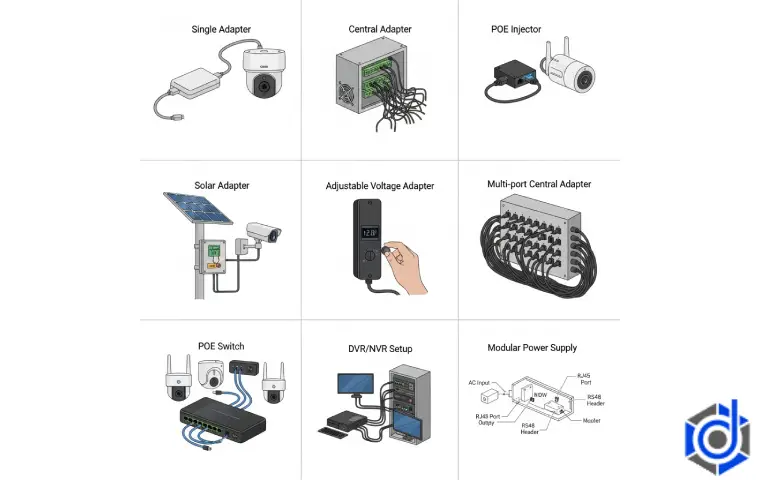 انواع آداپتور دوربین مداربسته