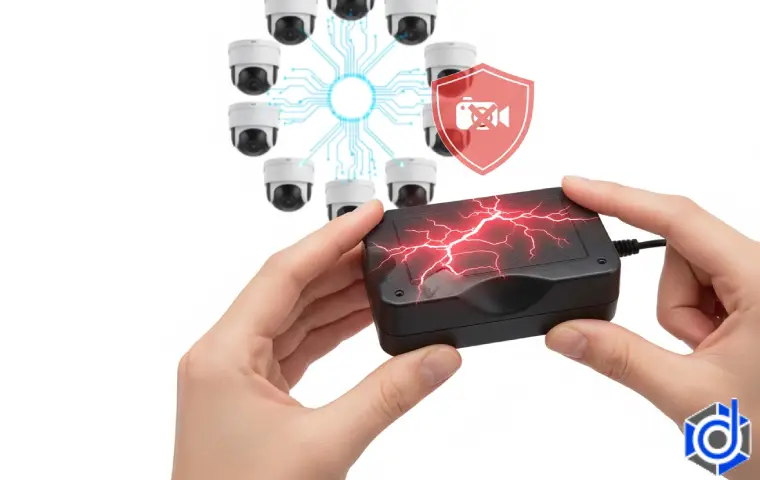 بررسی ظاهری نشانه‌های خرابی در تست آداپتور دوربین مداربسته 