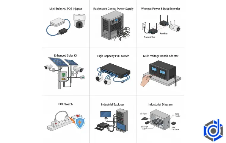 انواع آداپتور دوربین مداربسته