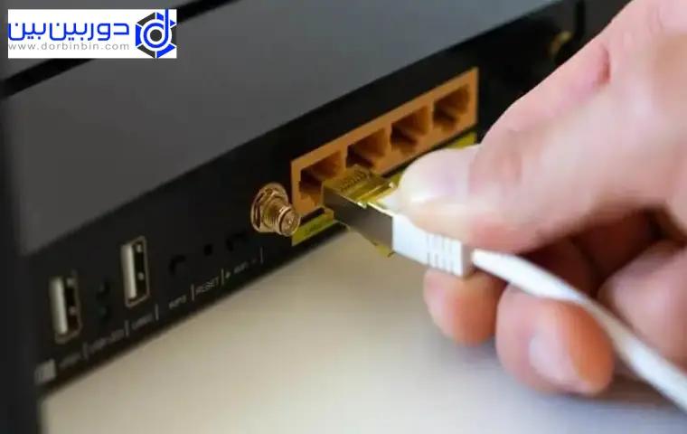 اتصال از پشت به مودم فیبر نوری